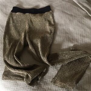 Aria stretchy gold leggings, sz Medium